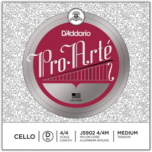 D'Addario Pro-Arte 4/4 Size Cello D String J5902 Medium