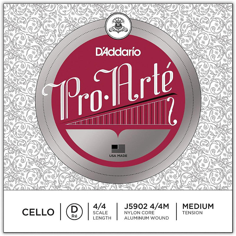 D'Addario Pro-Arte 4/4 Size Cello D String J5902 Medium