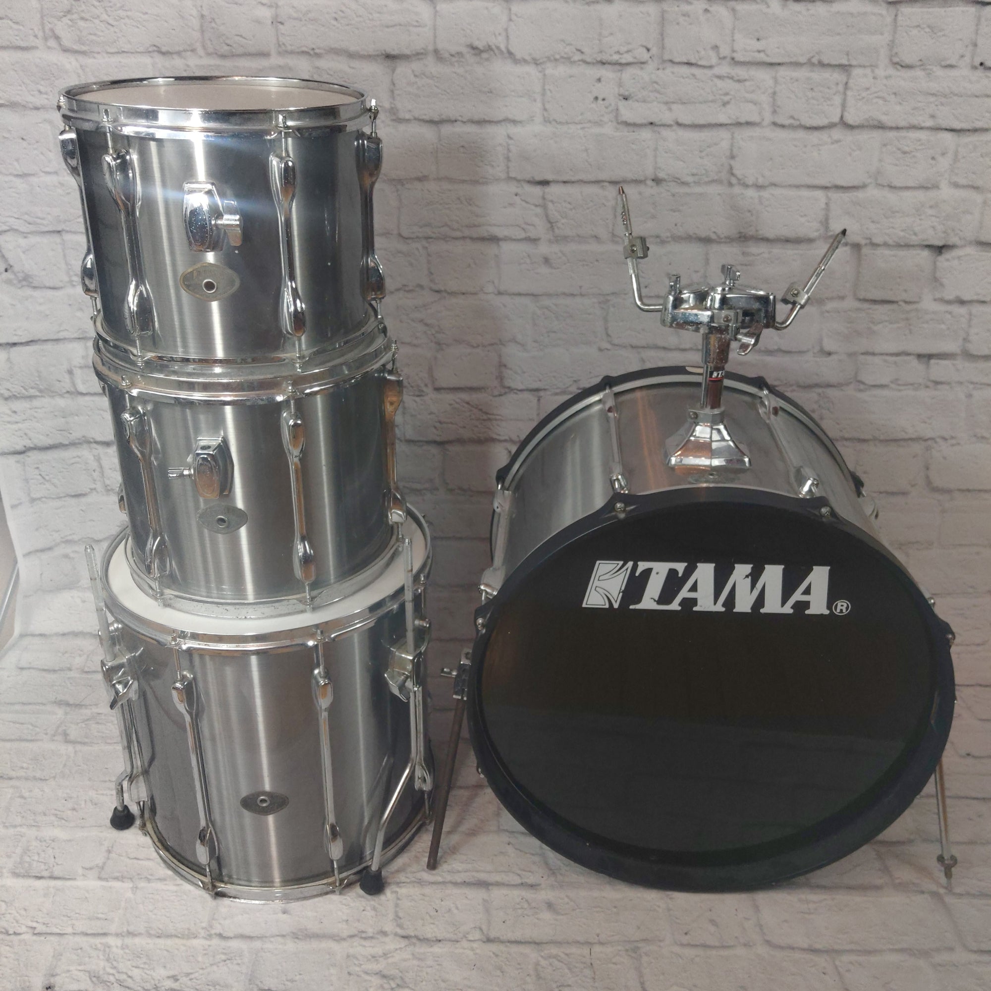 Tama Rockstar Brushed Chrome MIJ 4 Piece Drum Kit