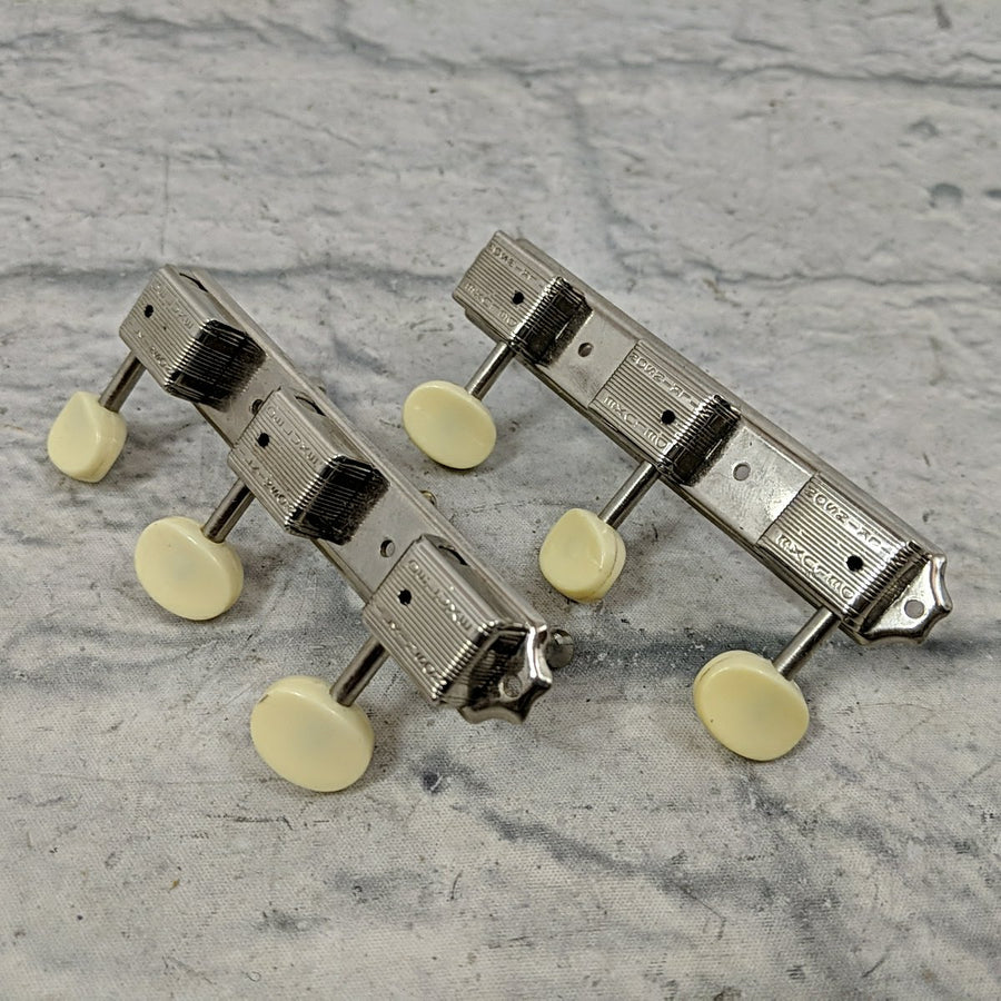 Wilkinson Vintage Style 3+3 Plate Tuning Pegs Guitar Keys Cream Buttons