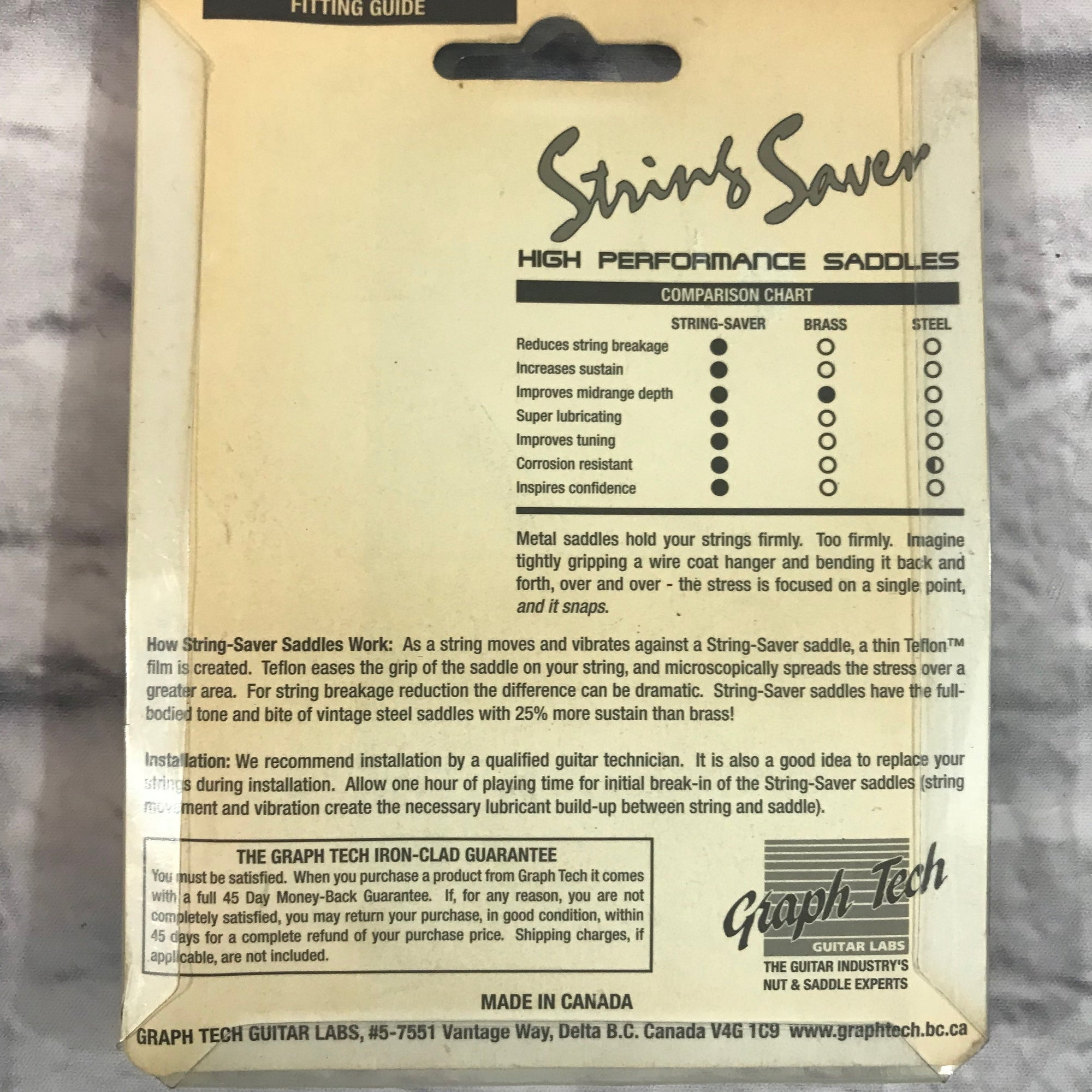 Graph Tech String Saver High Performance Saddles