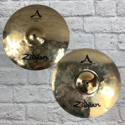 Zildjian 14 A Custom Hi Hat Cymbal Pair Brilliant