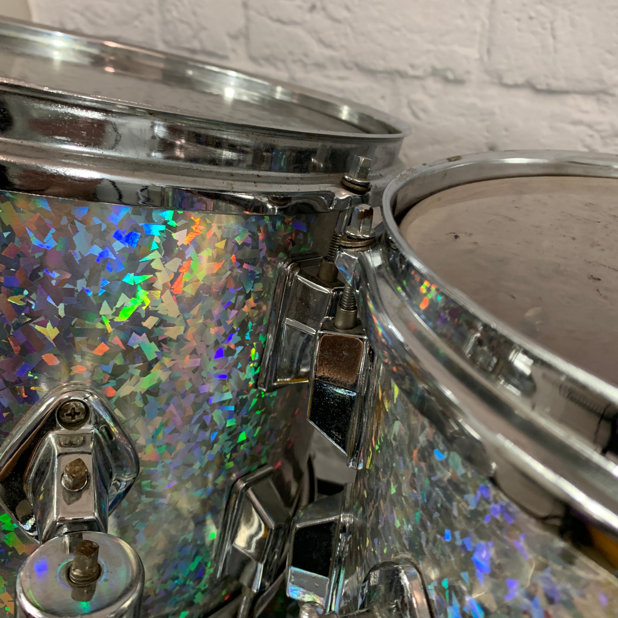 4pc MIJ Drum Kit Holographic Sparkle Wrap Drum Kit