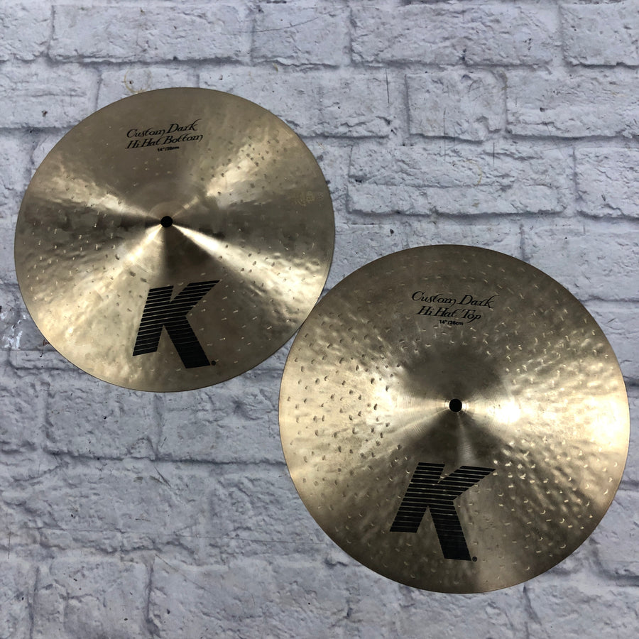 Zildjian 14 K Custom Dark Hi Hat Cymbal Set