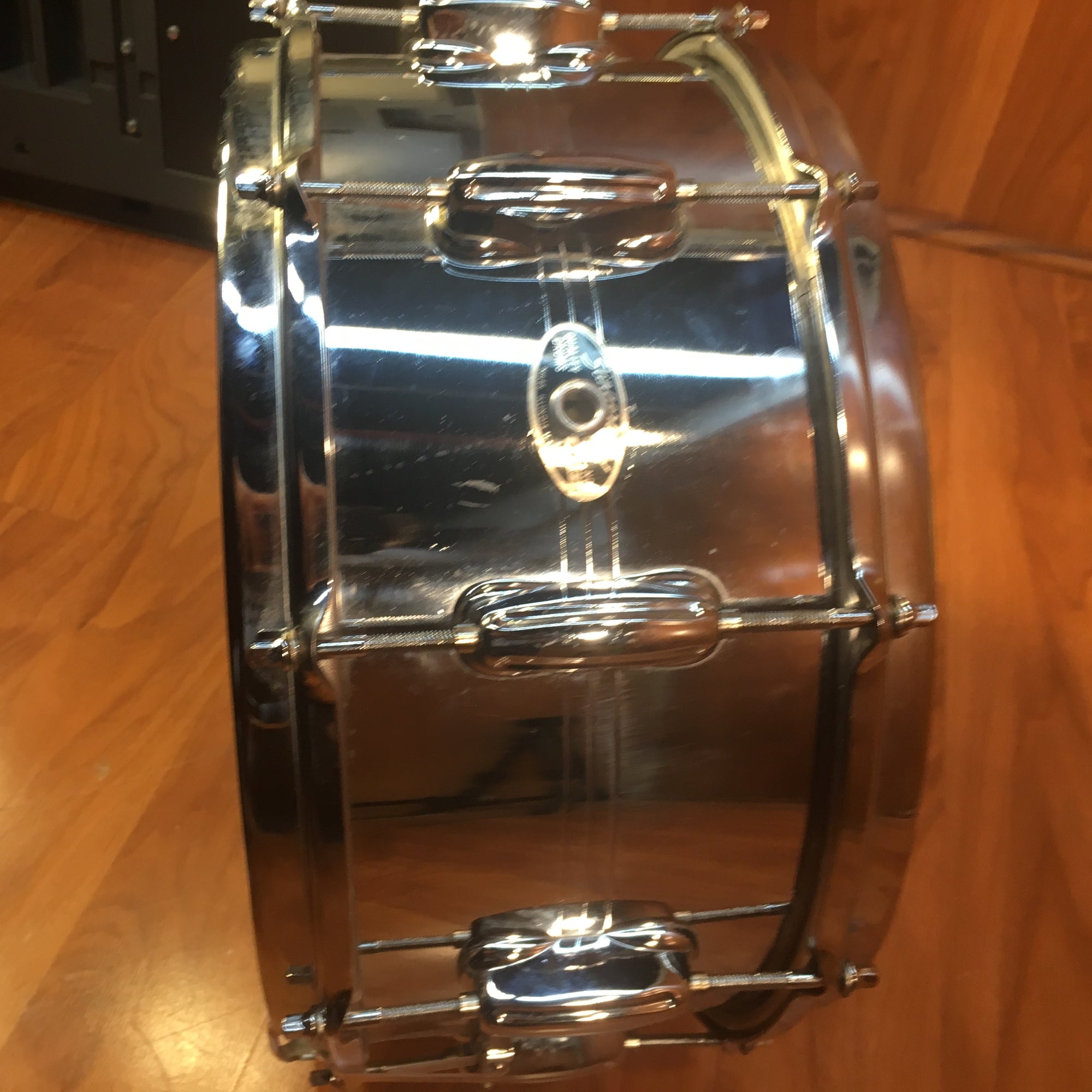 Late 80s Slingerland 14 x 6.5 Chrome Snare 10 Lug Gene Krupa
