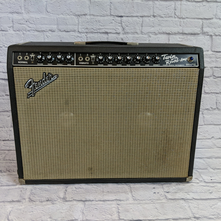 1967 Fender Twin Reverb Blackface Chart Code QD with Altec Lansing Speakers