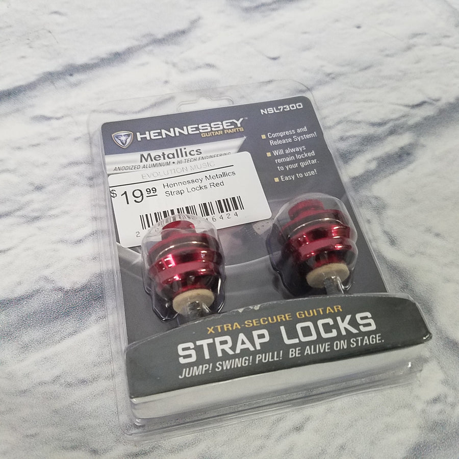 Hennessey Metallics Strap Locks Red