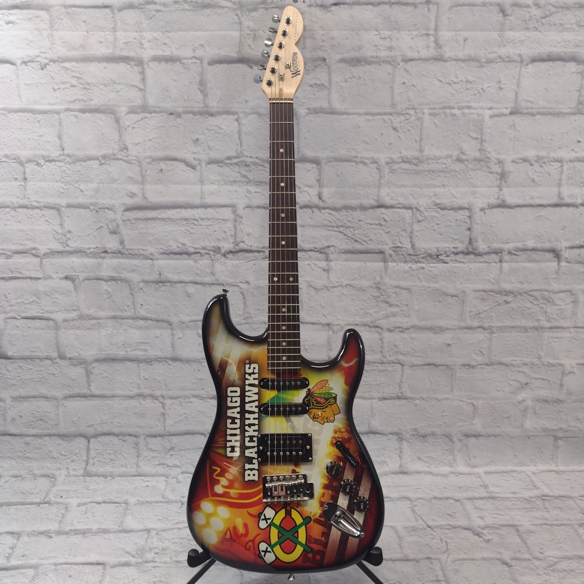 Woodrow Chicago Blackhawks HSS NHL Licensed Electric Guitar