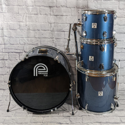 Percussion Plus 4 Pc Drum Kit (Brushed Blue)