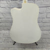 Glen Burton GA204CE-WH Spruce Top Cutaway Mahogany Neck 6-String Acoustic Electric Guitar - White