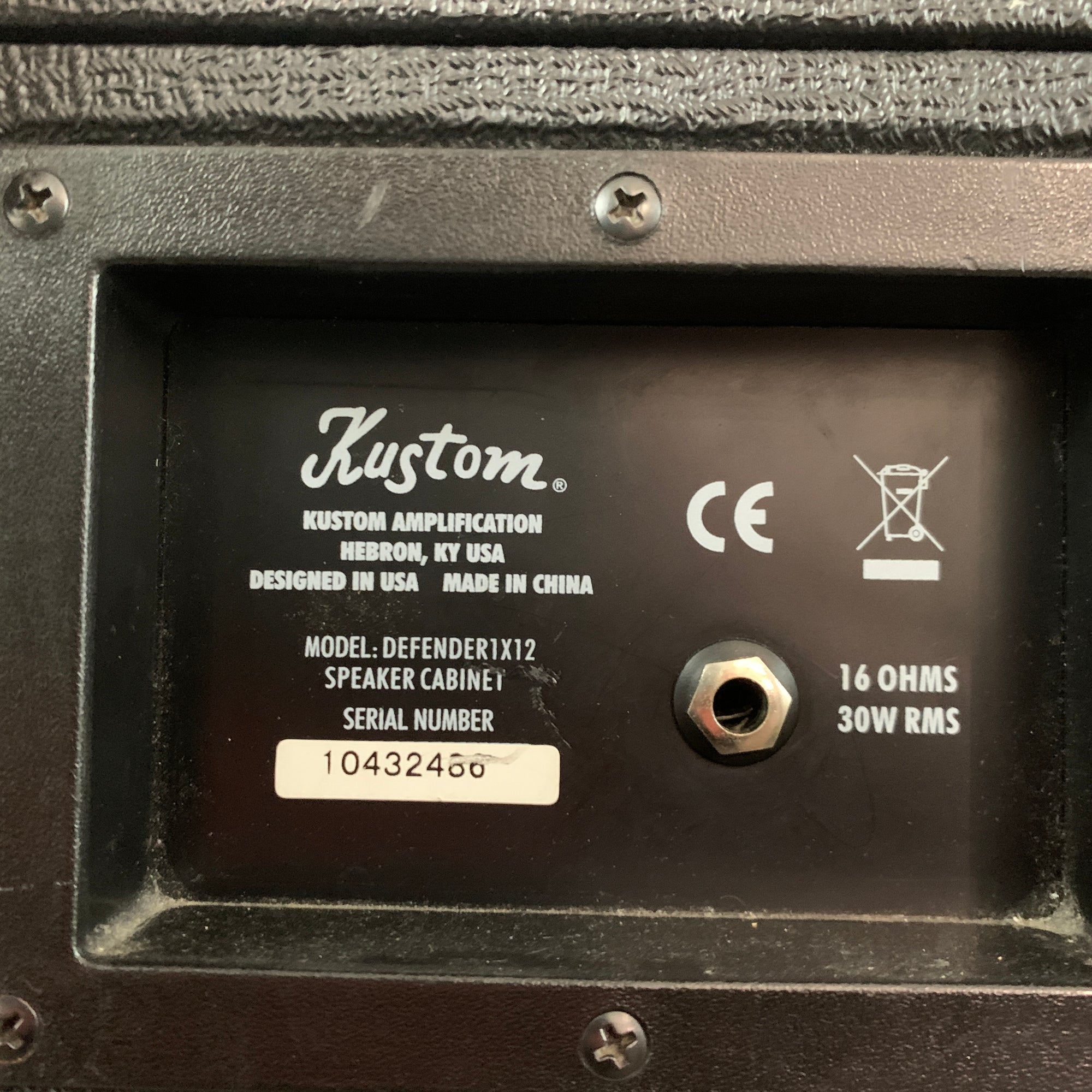 Kustom Defender 12" Cabinet