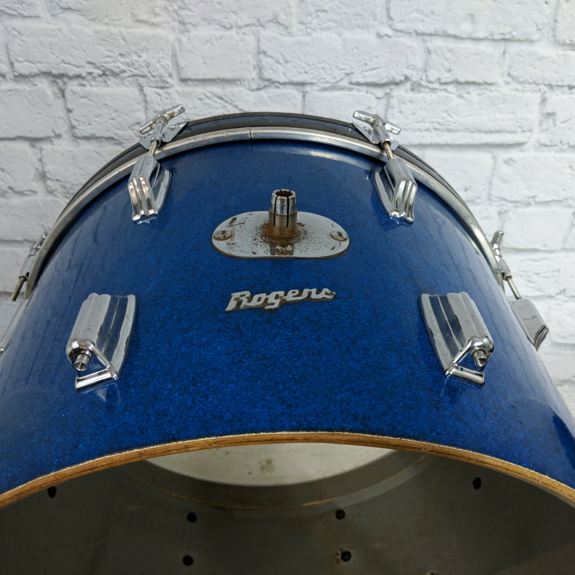 Rogers Holiday Blue Sparkle Bass Drum 14x20