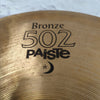 Paiste 502 Bronze 14 Hi Hat Cymbal Pair