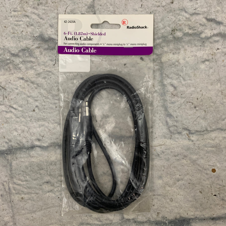 Radio Shack 42-2420A Mono 1/8" Cable 6ft
