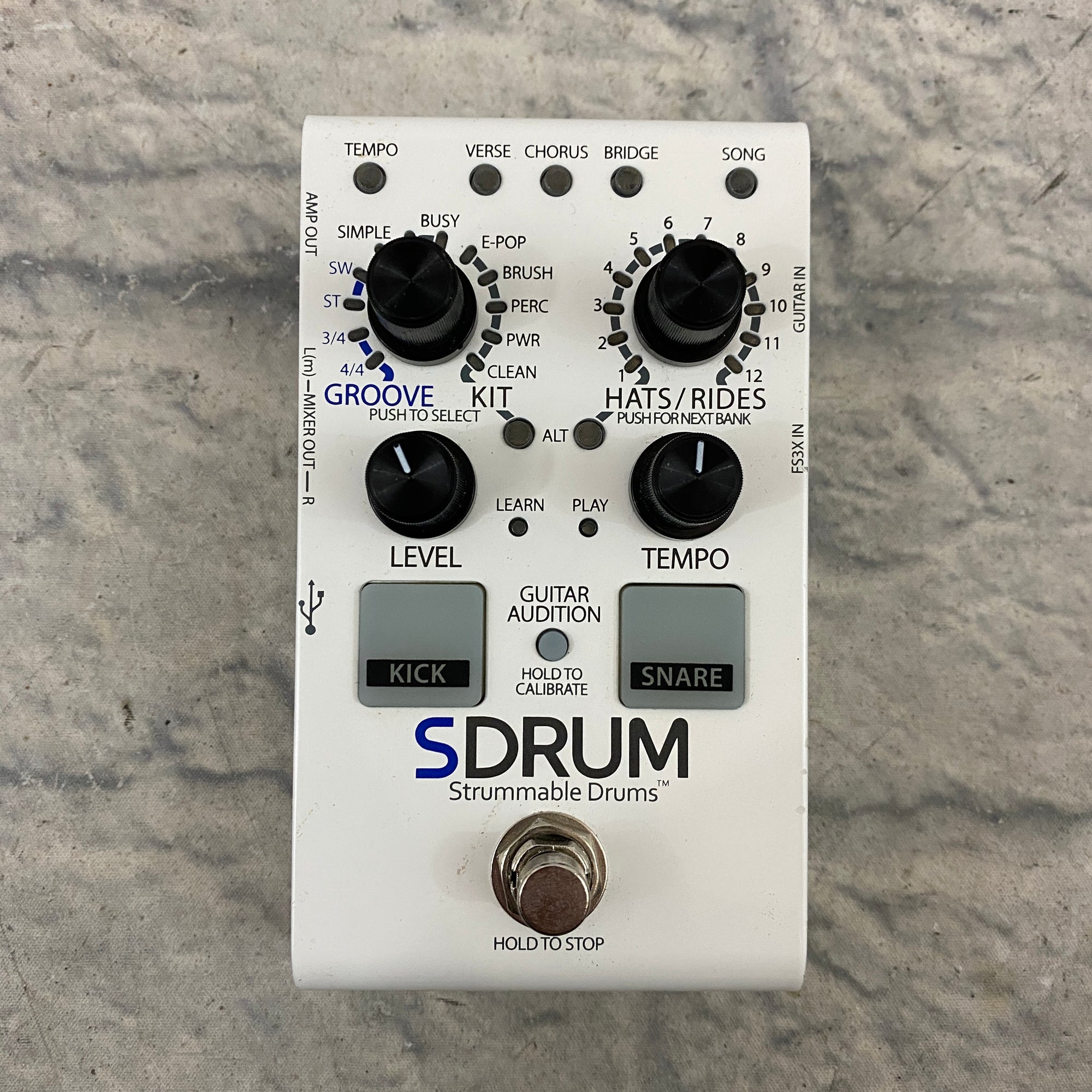 drum pedal for guitar Digitech SDrum Strummable Drums Guitar Pedal