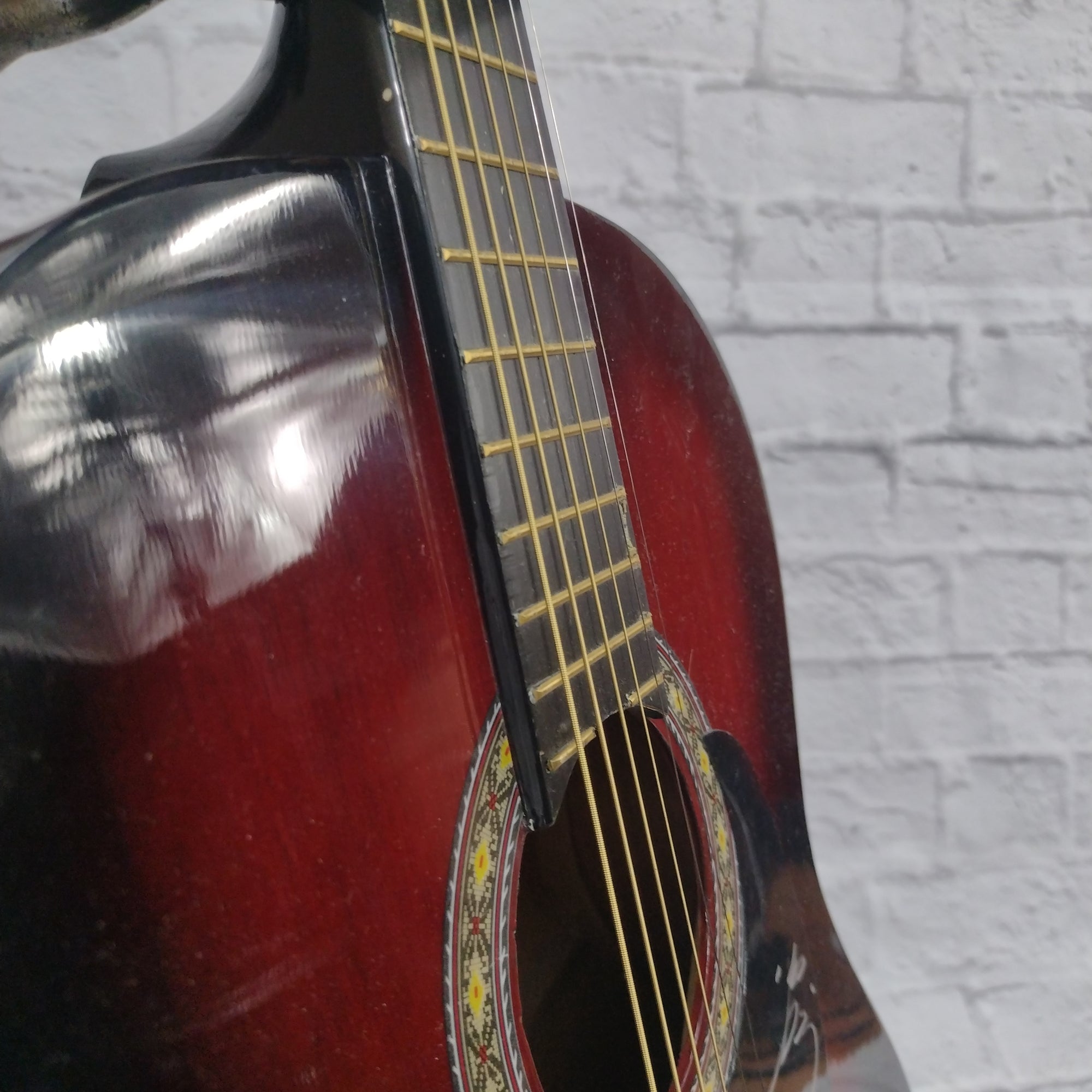 Johnson Acoustic Guitar Signed by Kid Rock