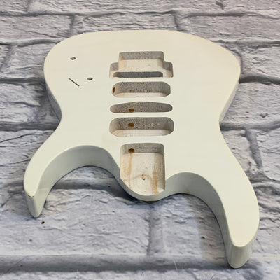 Unknown Ibanez Style HSH Electric Guitar Body White