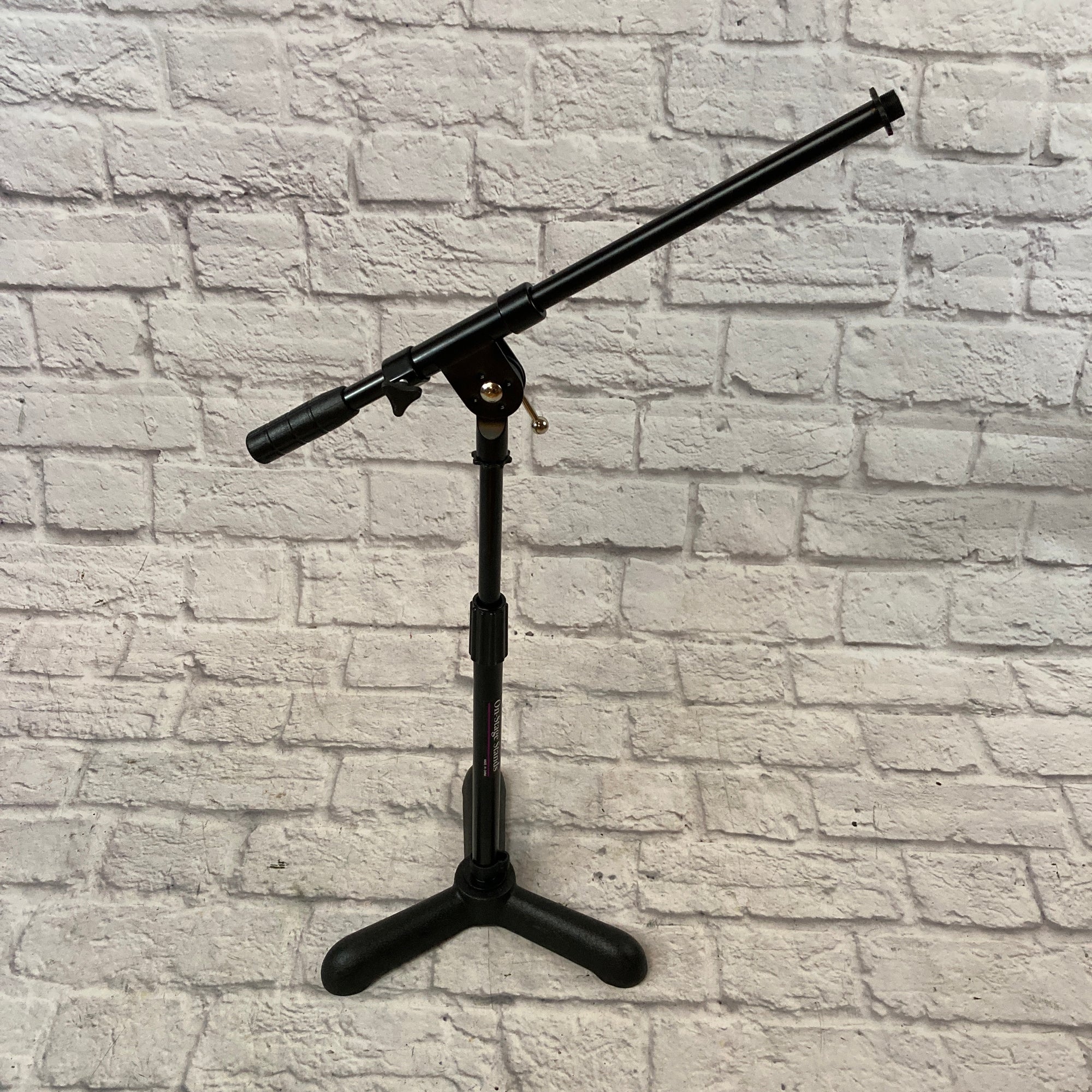 On-Stage Short 18" Boom Microphone Stand with Heavy Tripod Base