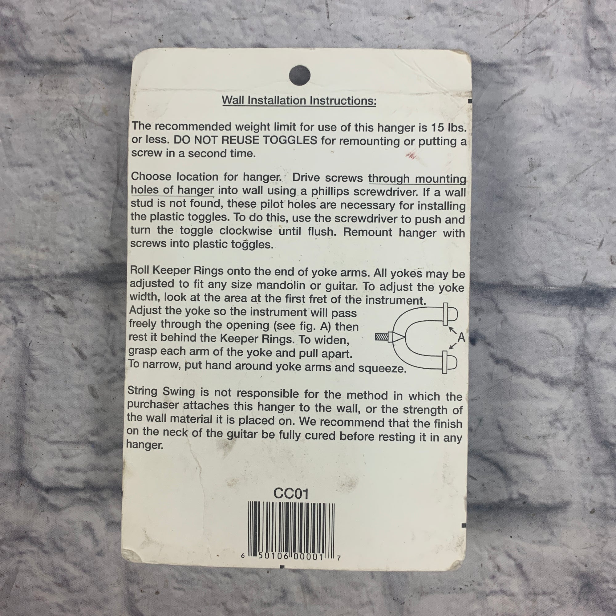 String Swing Wall Mount Guitar Hanger