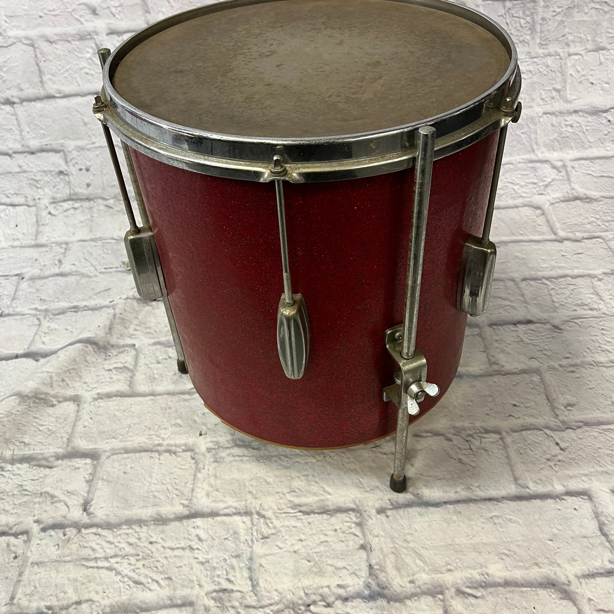 Kent Vintage 14 Red Sparkle Floor Tom Made in Japan 14x14