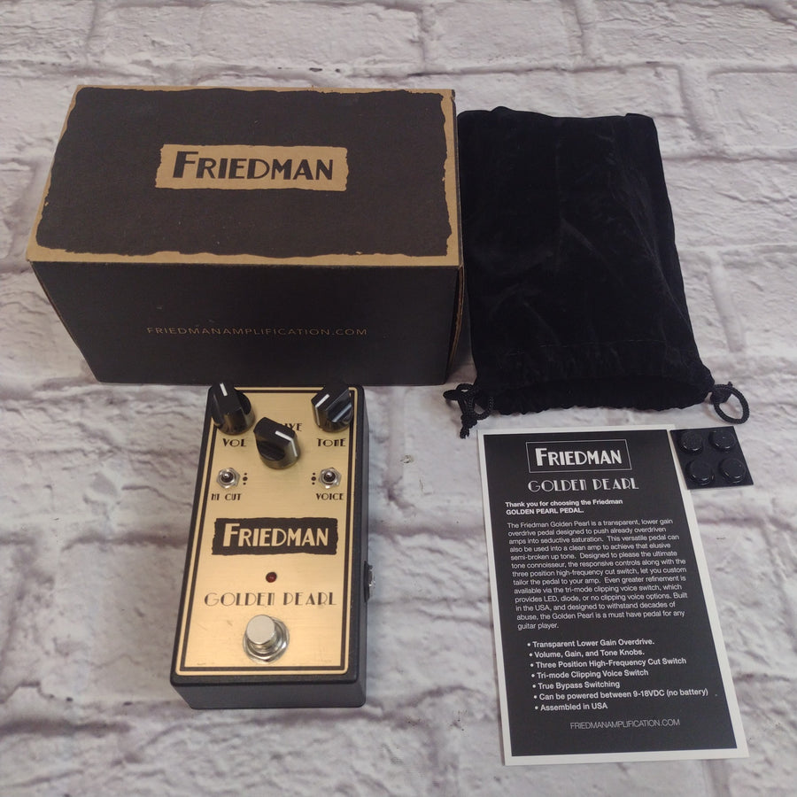 Friedman Golden Pearl Low Gain Overdrive Pedal
