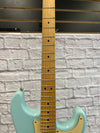 Squier Deluxe Stratocaster Daphne Blue Modified