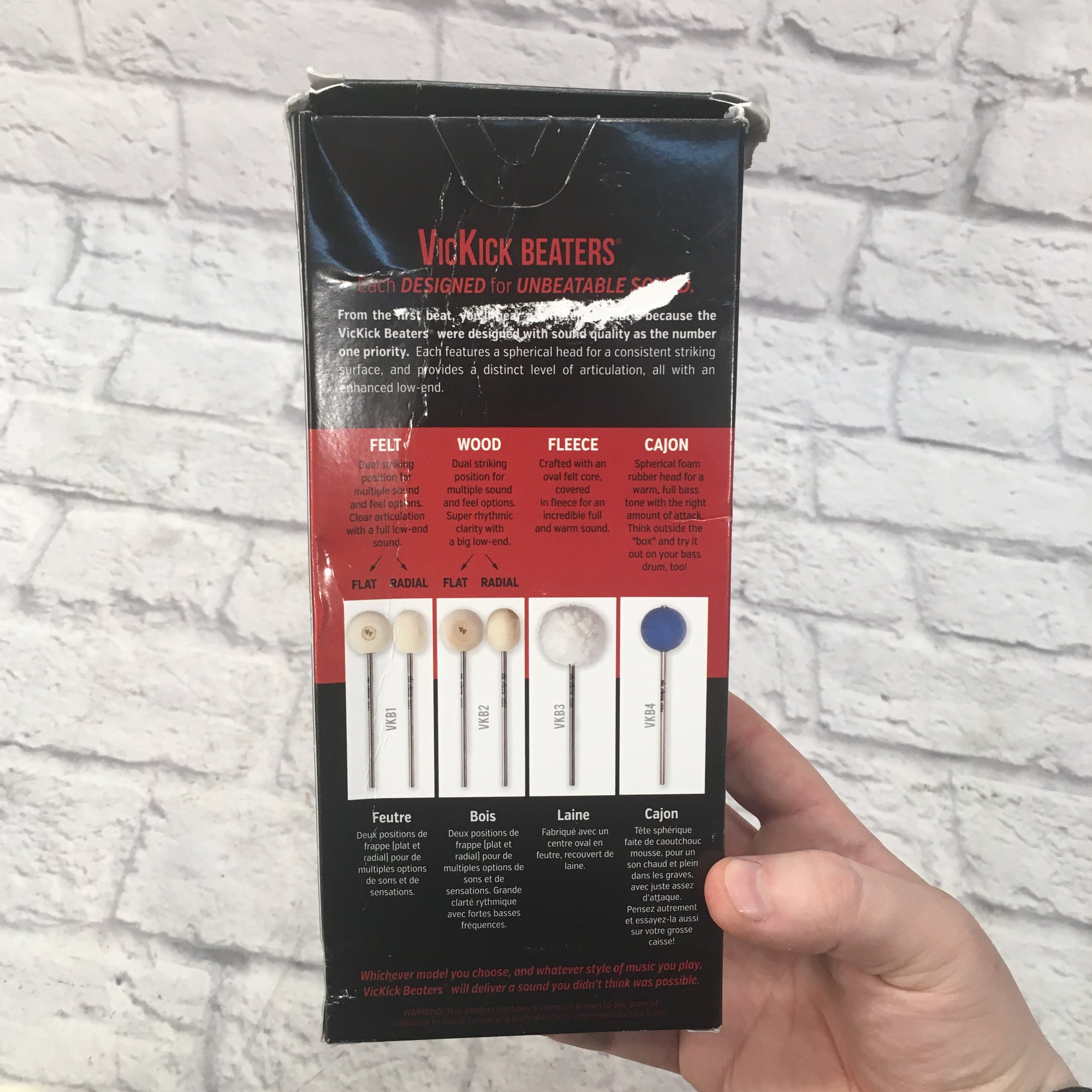 Vic Firth VicKick VKB1 Felt Beater (New)