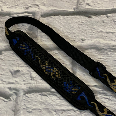 Planet Waves Nylon Blue & Tan Lizard Guitar Strap