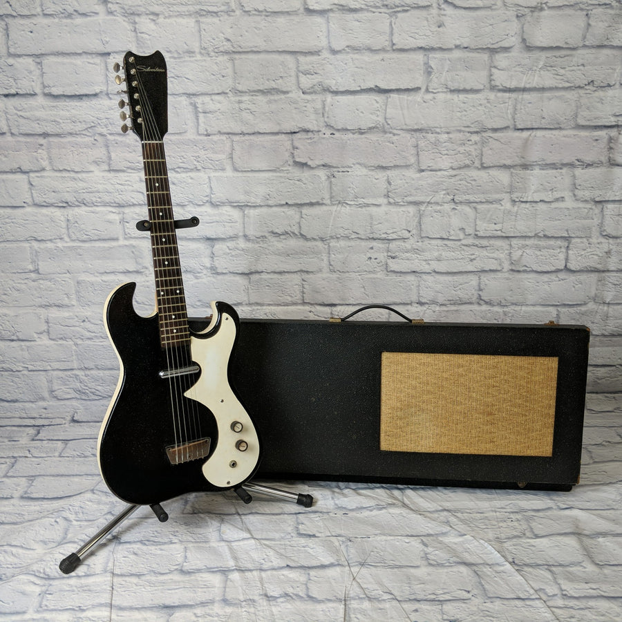 Vintage 1960s Silvertone 1448 Electric Guitar with Case Amp
