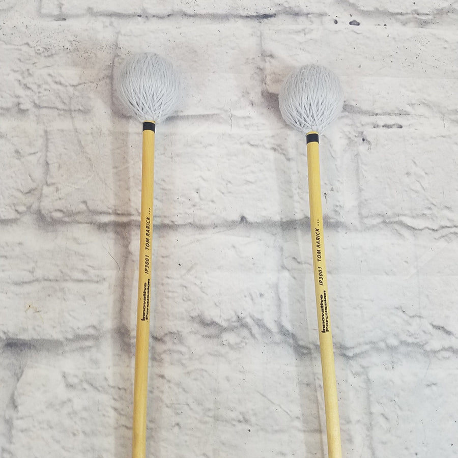 Innovative Percussion IP3001 Soft Marimba Mallets - Pewter Yarn - Birch