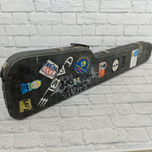 Hardshell Bass Case Grey Covered in Stickers
