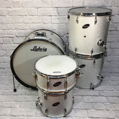 Ludwig Accent Combo 5 Piece Drum Kit Silver Sparkle