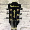 DeArmond X155 Hollow Body Electric Guitar - Black