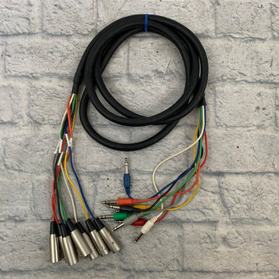 Hosa STX-802M Male XLR to TRS Balanced 1/4" 2M (6.6 feet) Snake