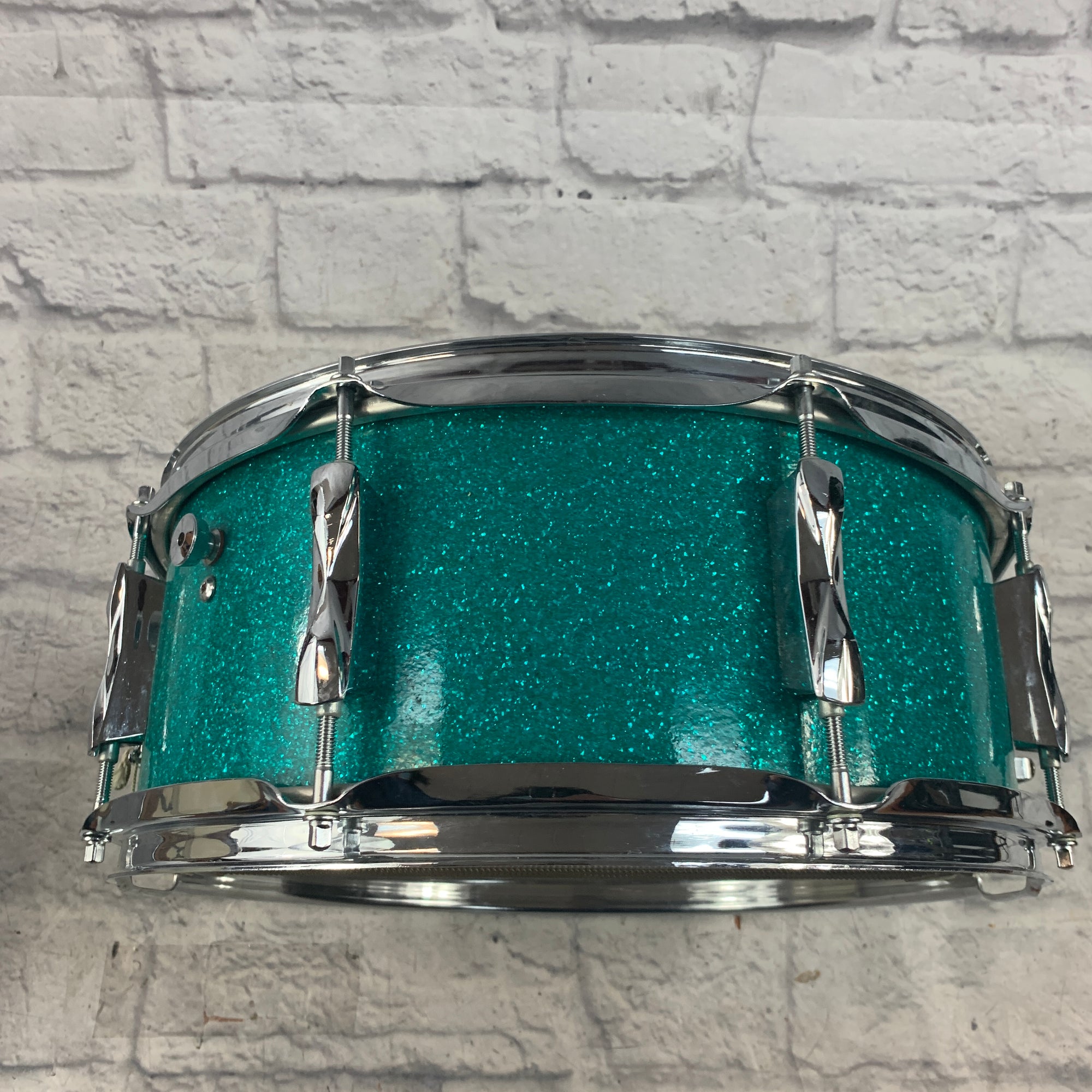 Olympic Vintage 14x5.5 Aquamarine Sparkle Snare Drum