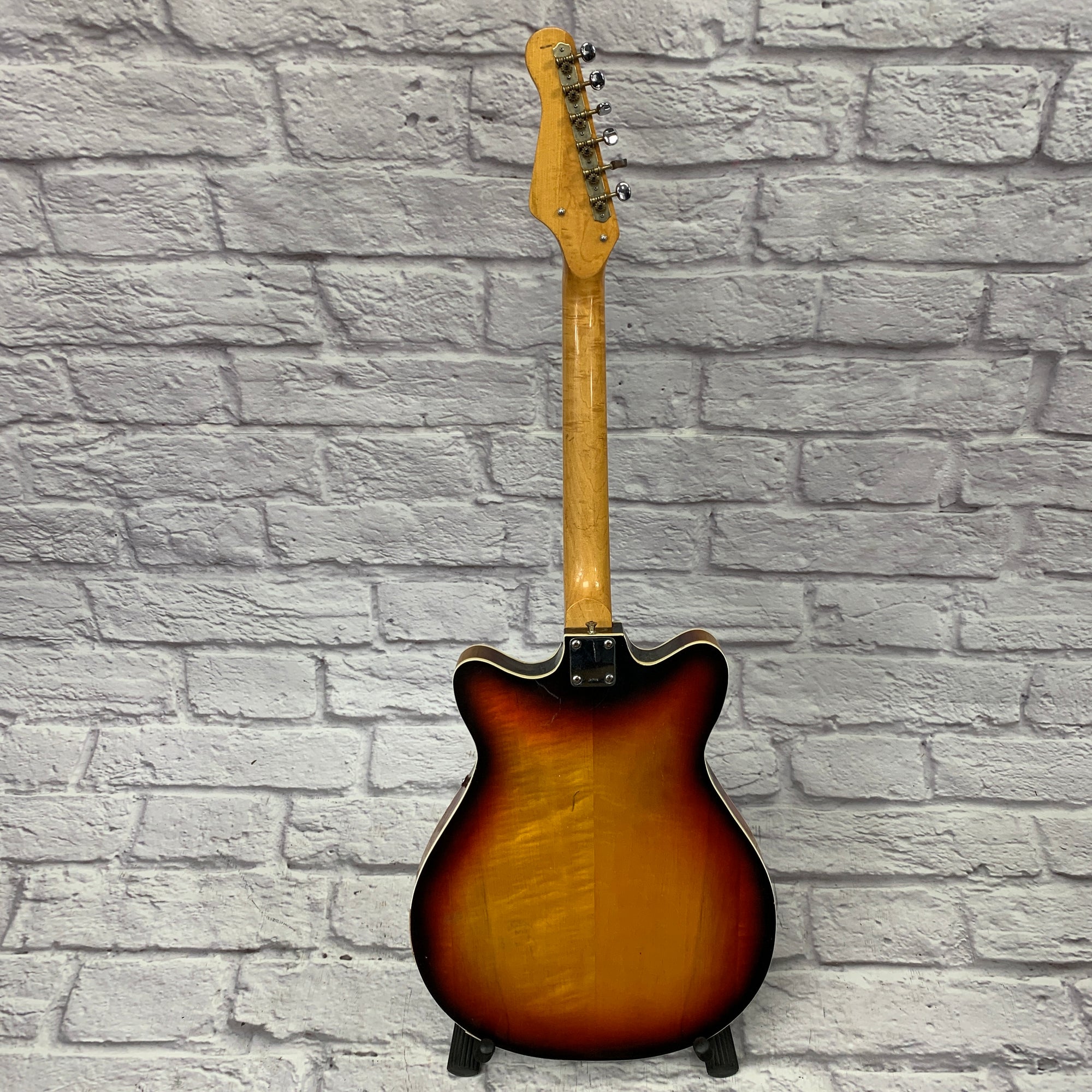 Vintage 1960s Japan Hollow Body Electric Guitar Sunburst | Project Guitar