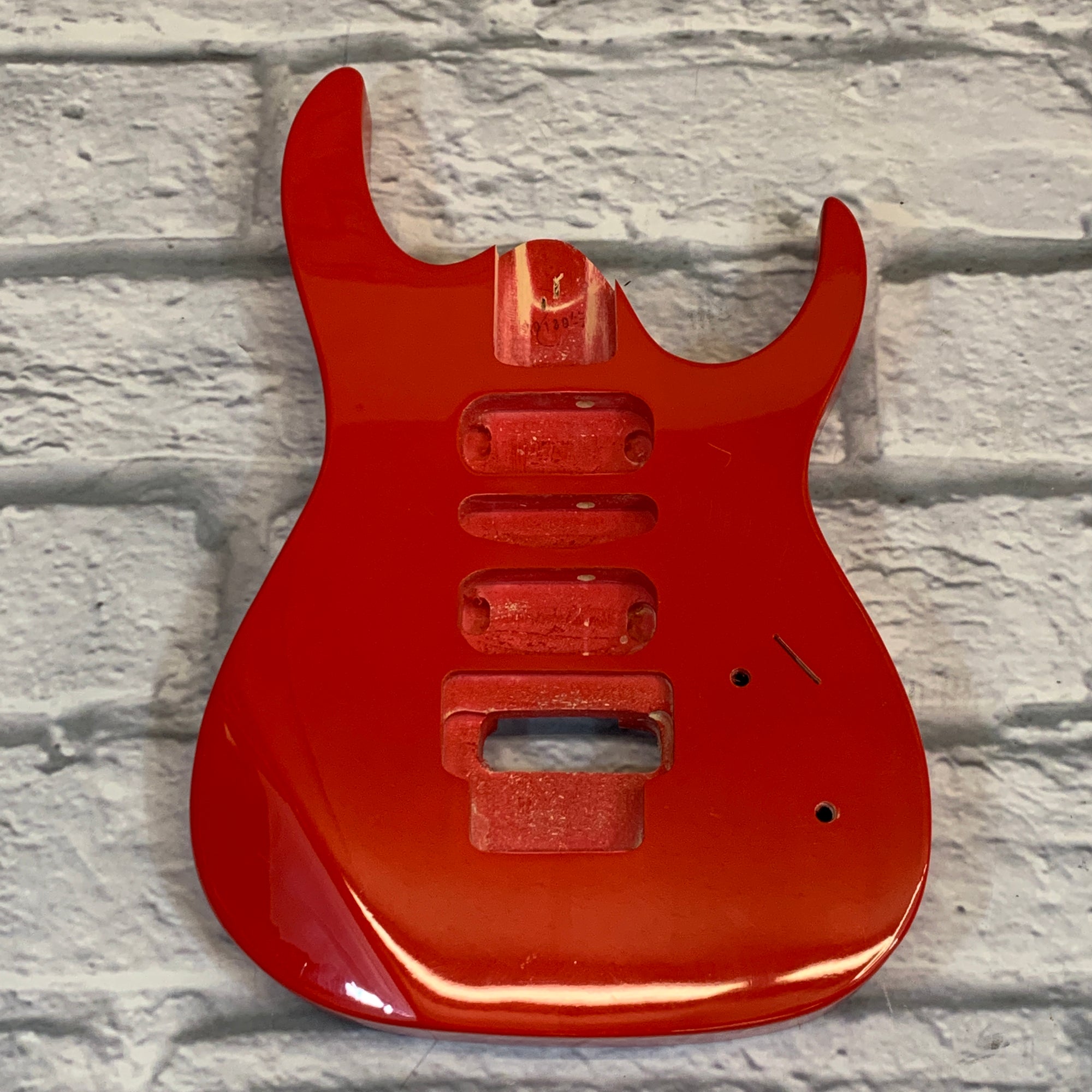 Unknown Ibanez Style HSH Electric Guitar Body Red