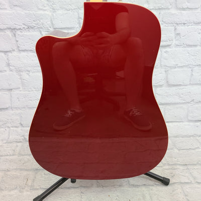 Fender Redondo Player Acoustic - Candy Apple Red