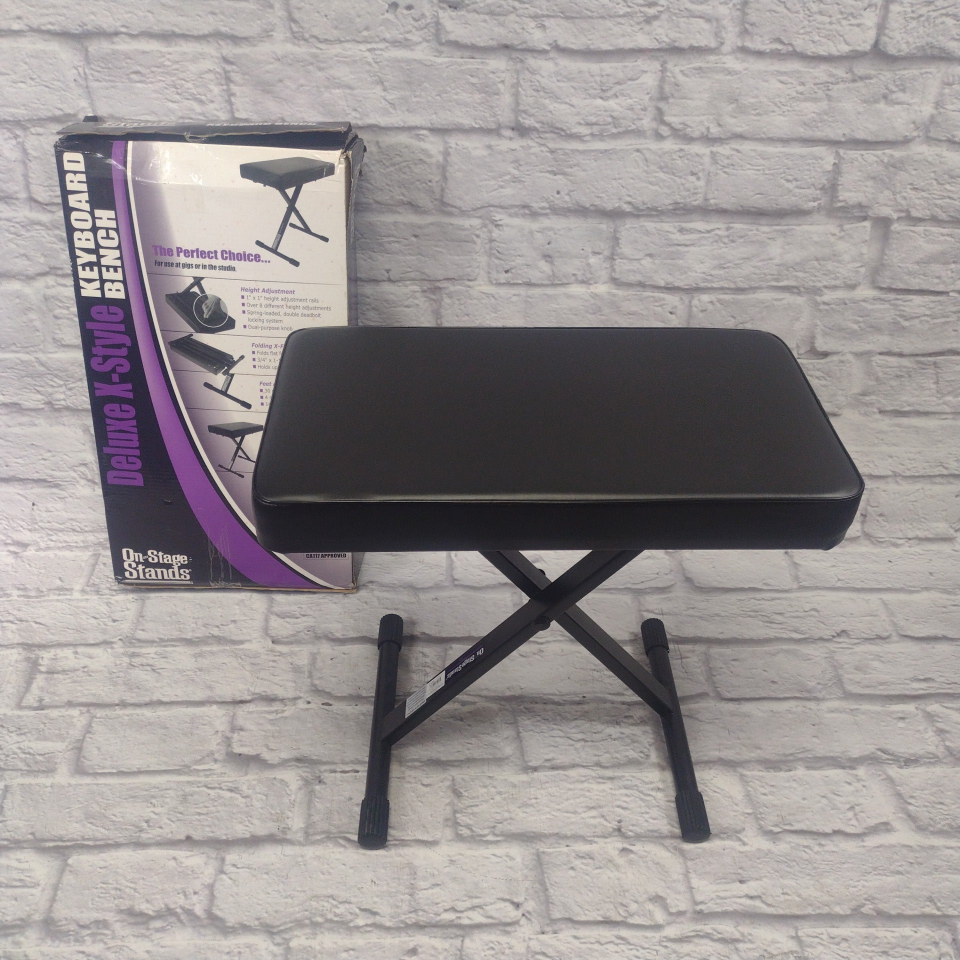 On Stage Stands KT7800 Keyboard Bench