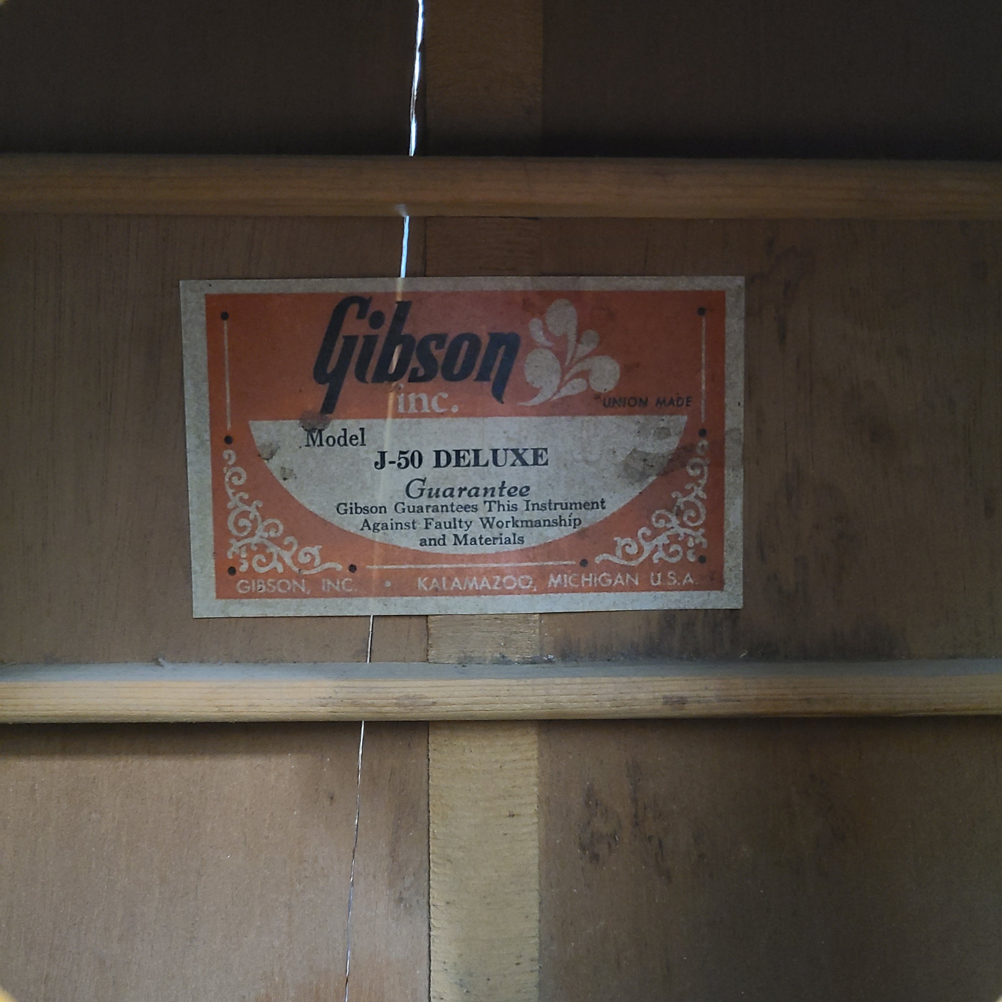 1974/5? Gibson J-50 Deluxe Acoustic Guitar As Is