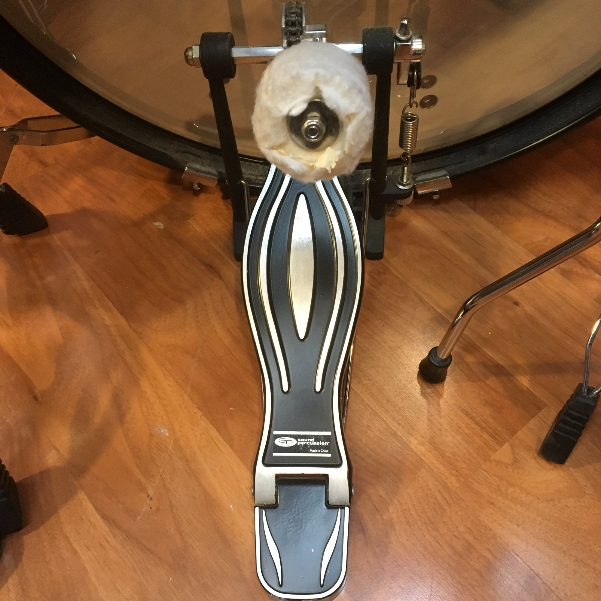 Sound Percussion 4 Piece Black Drum Set with Hardware and Cymbals