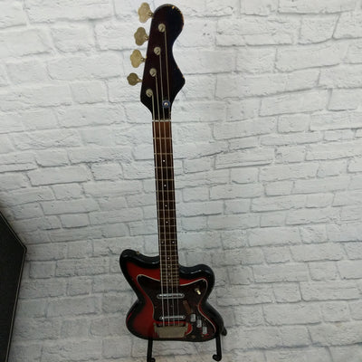 Vintage 1968 Silvertone 1443 Full Scale Electric Bass Guitar - Danelectro USA