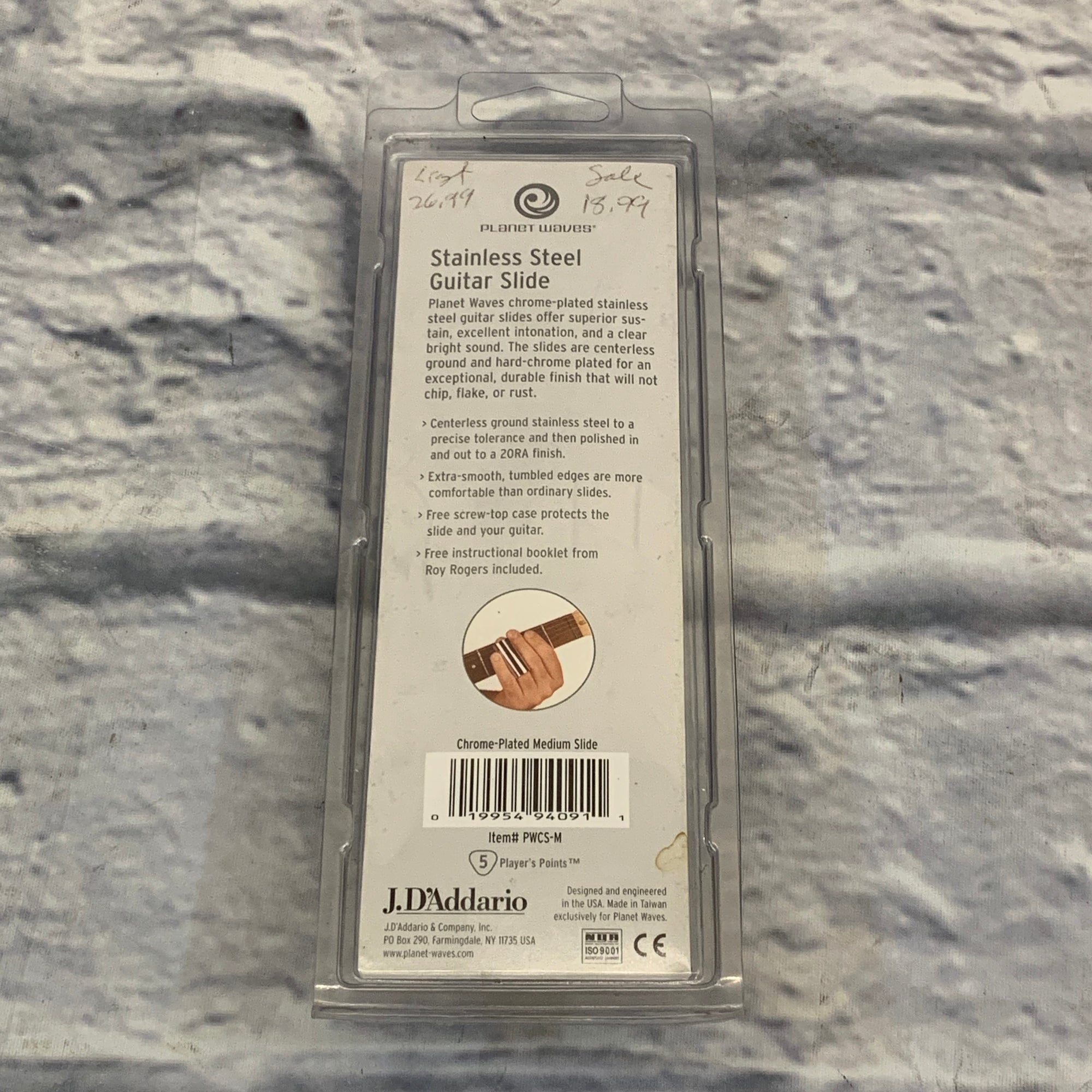 D'Addario Planet Waves PWCS Slide, Medium