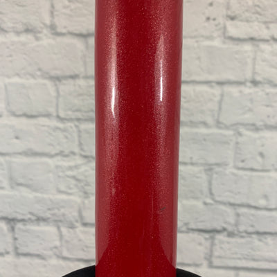 De-Fretted Crescent P-Bass 4 String - Red Glitter Matching Headstock