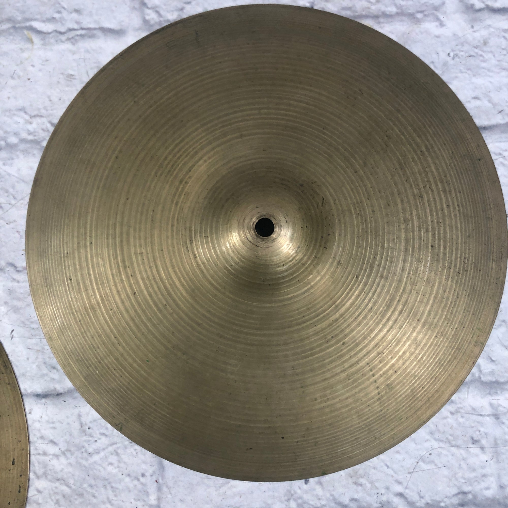 Vintage 1960s Zildjian 14 Hi Hat Cymbal Pair