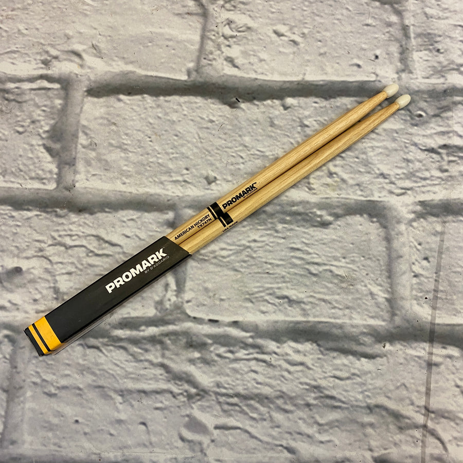 Promark American Hickory TX747N Drumsticks Nylon Tip
