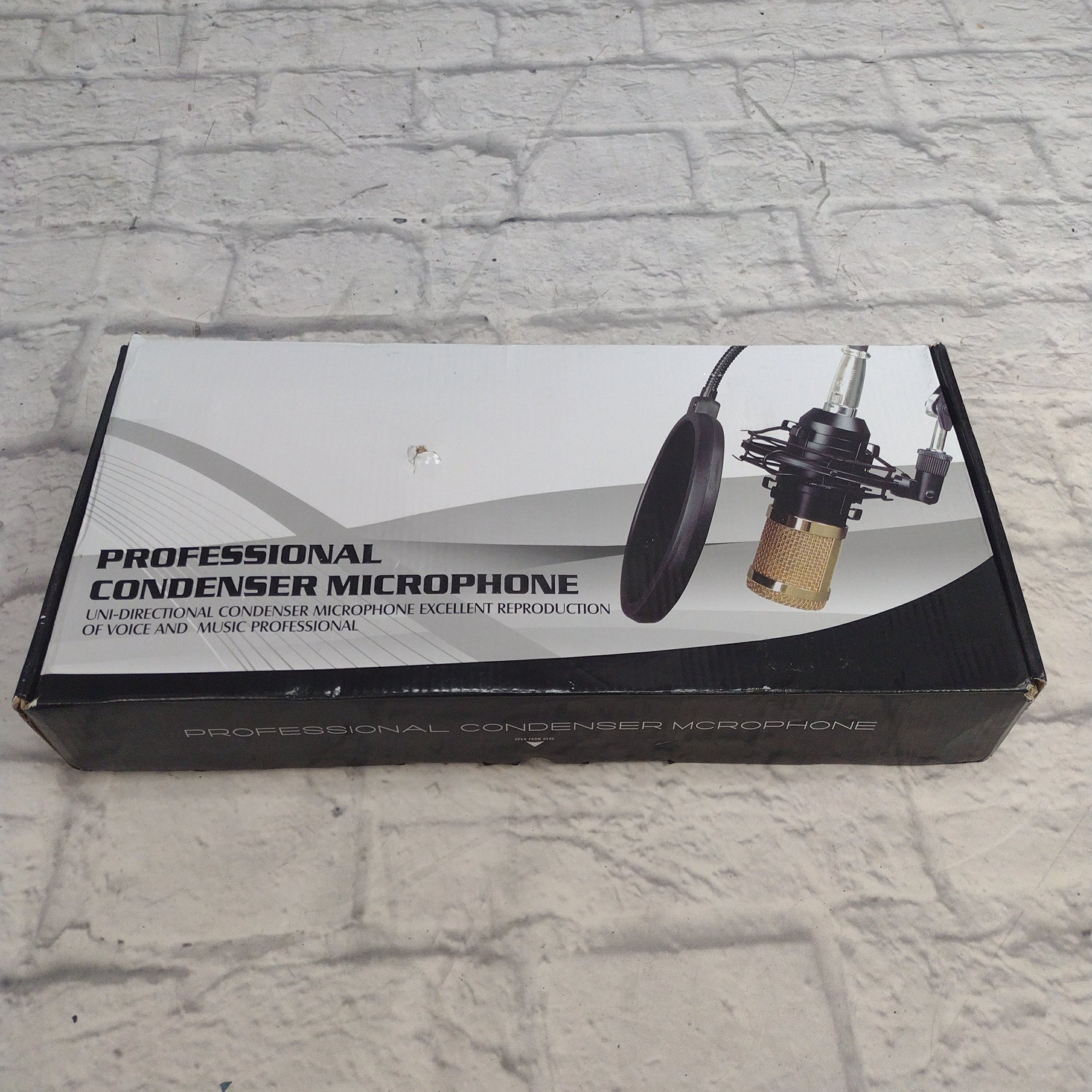 Unknown Condenser Microphone with Shock Mount and Flex Arm Stand