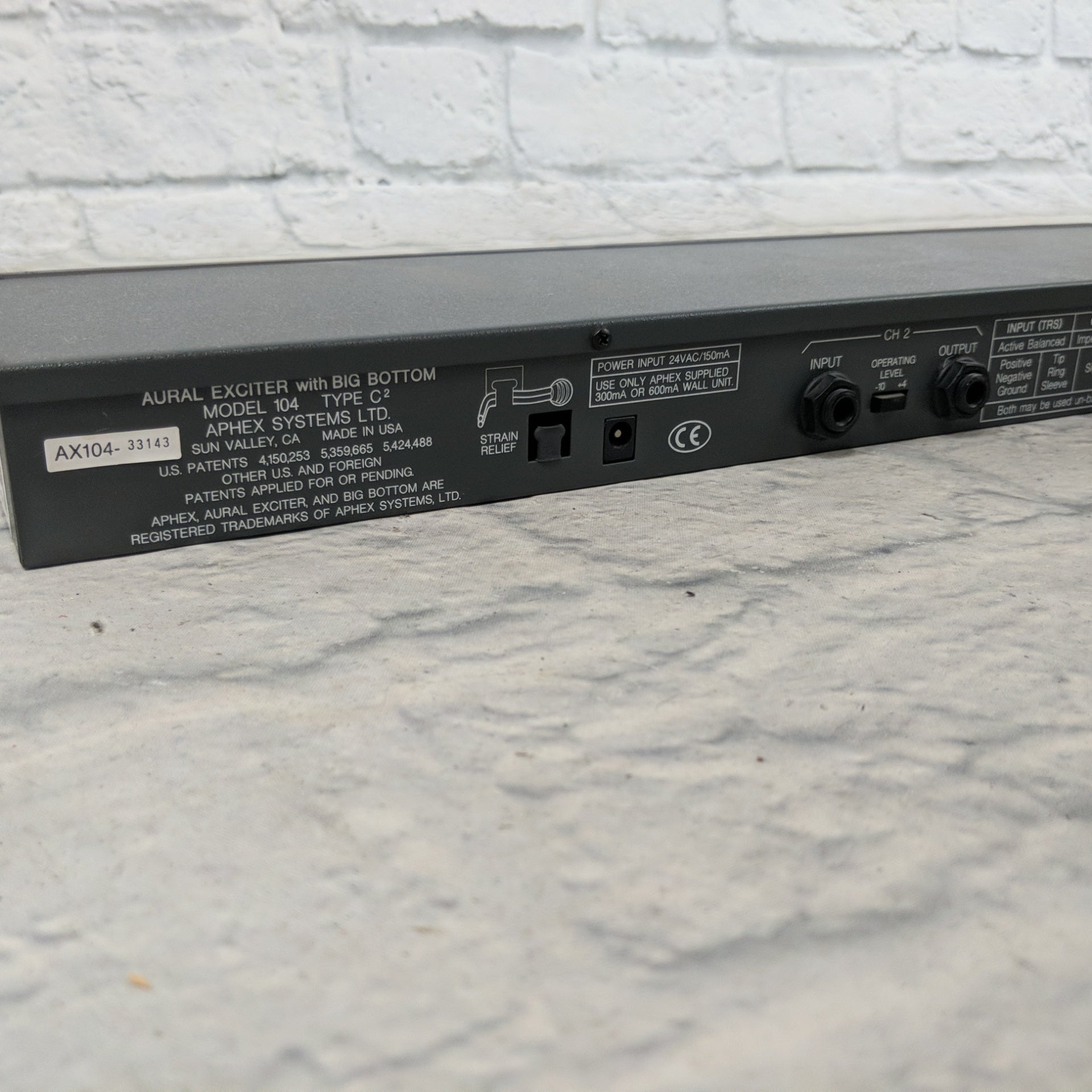 Aphex 104, Aural Exciter Type C2 with Big Bottom, Vintage Rack