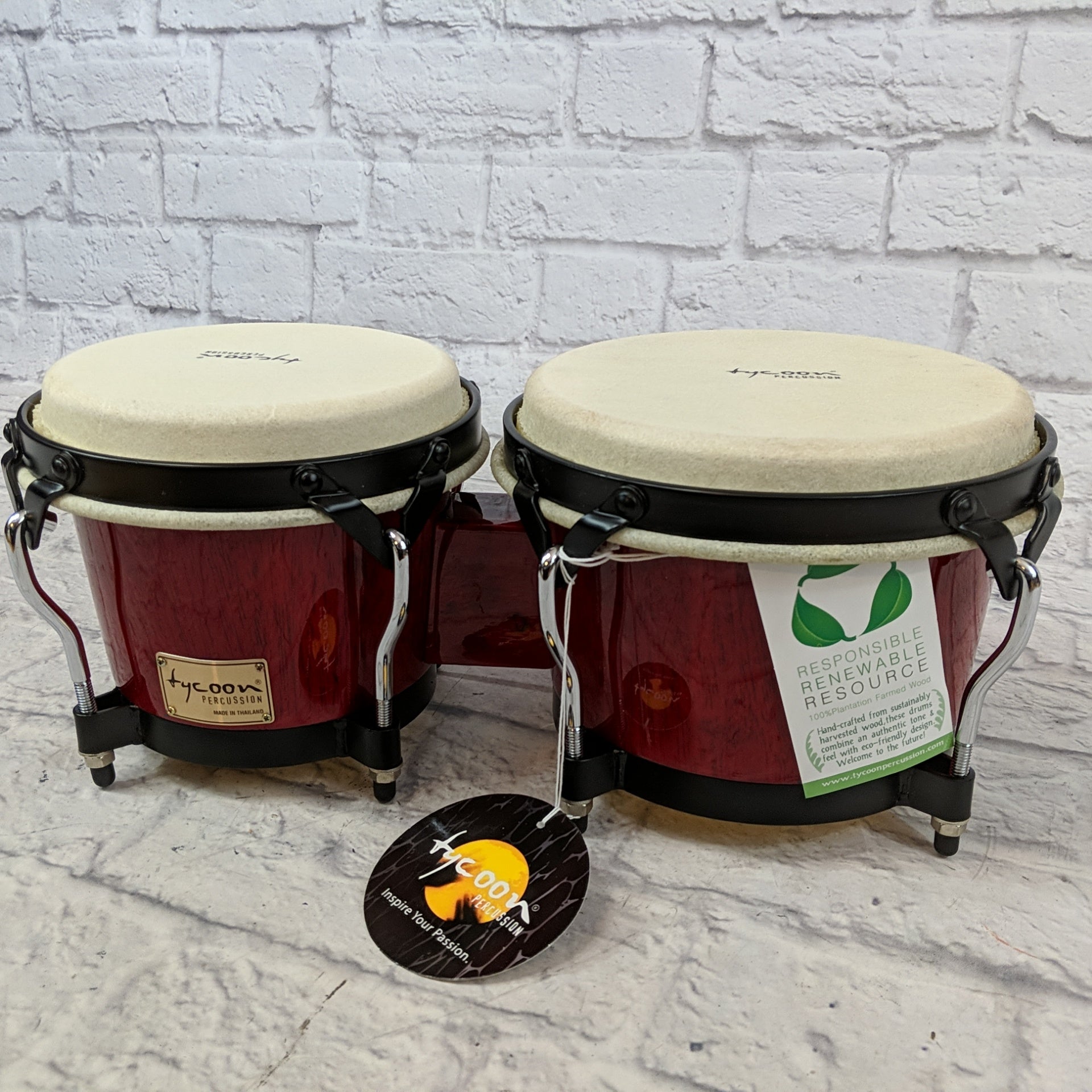 Tycoon STB BR Pro Quality Supremo Series Red Latin Bongo - New Old Stock!