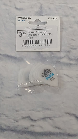 Dunlop Tortex Flex Standard 1.0 mm 12 Pack Picks